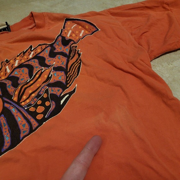VTG 90s Fish Mens Adult Size M Medium Single Stitch Colorful Graphic T Shirt - Picture 8 of 9